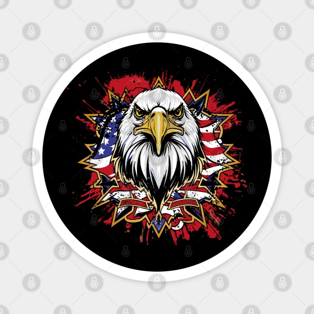 American Bald Eagle – January Magnet by irfankokabi